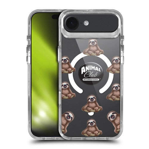 Animal Club International Icons Sloth Pattern SHOCKPROOF BUMPER CASE COMPATIBLE WITH Apple iPhone 17 Air & MAGSAFE