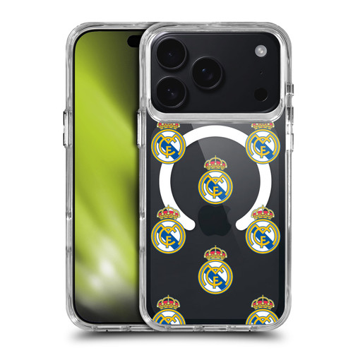 Real Madrid CF Logo Icon Pattern SHOCKPROOF BUMPER CASE COMPATIBLE WITH Apple iPhone 17 Pro & MAGSAFE