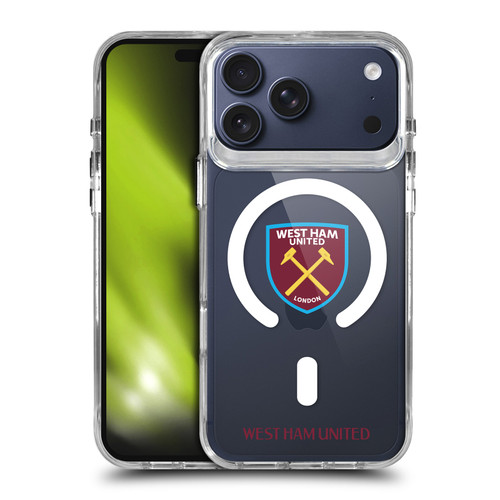 West Ham United FC Logo Icon Crest Logotype SHOCKPROOF BUMPER CASE COMPATIBLE WITH Apple iPhone 17 Pro Max & MAGSAFE