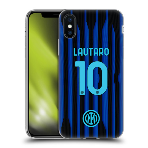 Fc Internazionale Milano 2025/26 Players Home Kit Lautaro Martínez Soft Gel Case for Apple iPhone X / iPhone XS & MagSafe