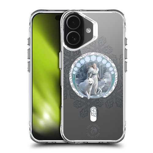 Anne Stokes Mixed Fantasy Art Wolf Winter Guardian SHOCKPROOF BUMPER CASE COMPATIBLE WITH Apple iPhone 17 & MAGSAFE