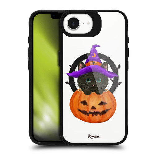 Kayomi Harai Animals Halloween Cat BLACK SHOCKPROOF BUMPER CASE COMPATIBLE WITH Apple iPhone 16e / Apple iPhone 17e & MAGSAFE