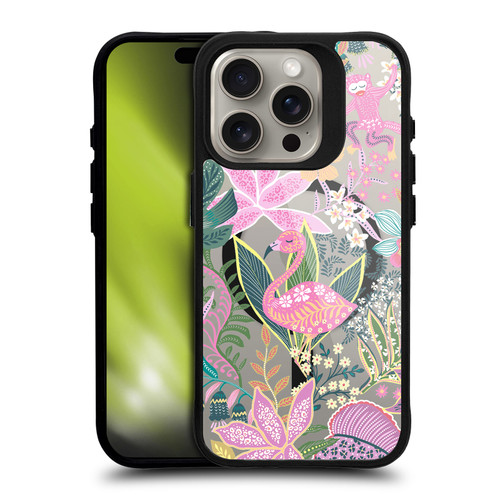 Ninola 2025-26 Collection Summer Vibe Jungle Green BLACK SHOCKPROOF BUMPER CASE COMPATIBLE WITH Apple iPhone 15 Pro & MAGSAFE