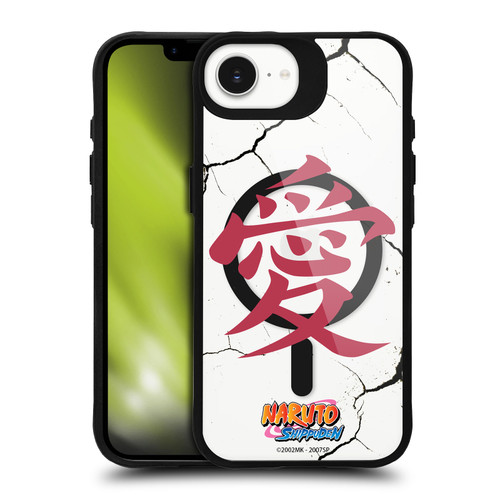 Naruto Shippuden Characters & Icons Gaara Tattoo BLACK SHOCKPROOF BUMPER CASE COMPATIBLE WITH Apple iPhone 16e / Apple iPhone 17e & MAGSAFE