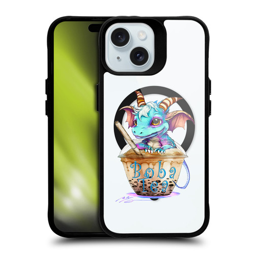 Ruth Thompson Cups and Dragons Boba Tea BLACK SHOCKPROOF BUMPER CASE COMPATIBLE WITH Apple iPhone 15 & MAGSAFE