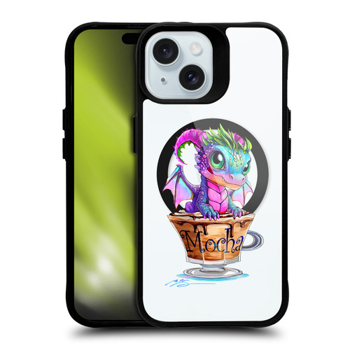 Ruth Thompson Cups and Dragons Mocha BLACK SHOCKPROOF BUMPER CASE COMPATIBLE WITH Apple iPhone 15 & MAGSAFE