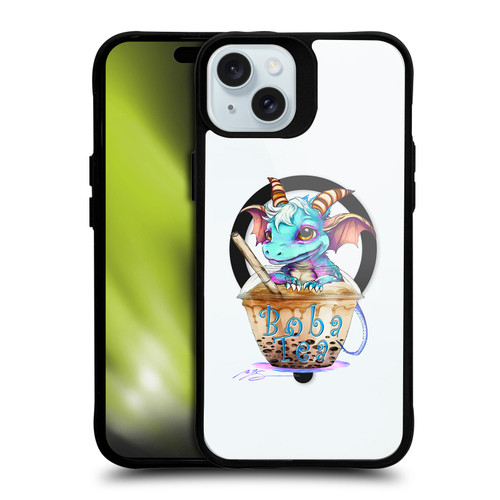 Ruth Thompson Cups and Dragons Boba Tea BLACK SHOCKPROOF BUMPER CASE COMPATIBLE WITH Apple iPhone 15 Plus & MAGSAFE