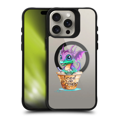 Ruth Thompson Cups and Dragons Iced Coffee BLACK SHOCKPROOF BUMPER CASE COMPATIBLE WITH Apple iPhone 15 Pro Max & MAGSAFE