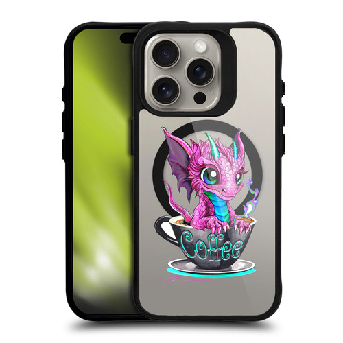Ruth Thompson Cups and Dragons Coffee BLACK SHOCKPROOF BUMPER CASE COMPATIBLE WITH Apple iPhone 15 Pro & MAGSAFE
