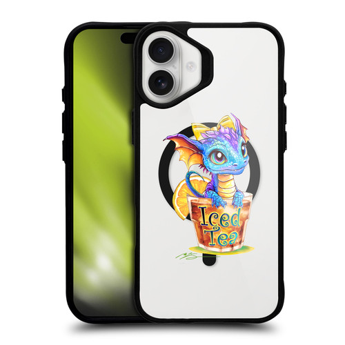 Ruth Thompson Cups and Dragons Iced Tea BLACK SHOCKPROOF BUMPER CASE COMPATIBLE WITH Apple iPhone 16 Plus & MAGSAFE