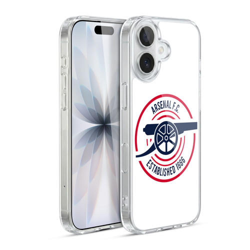 Arsenal FC Crest and Gunners Logo 1886 Soft Gel Case for Apple iPhone 17