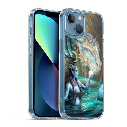 Anne Stokes Fantasy Characters Merfolk Dragon Soft Gel Case for Apple iPhone 13 Mini & MagSafe