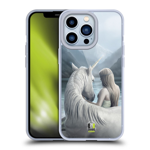 Anne Stokes Fantasy Characters Beyond Words Unicorn Soft Gel Case for Apple iPhone 13 Pro & MagSafe