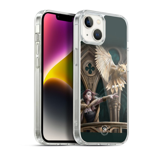Anne Stokes Fantasy Characters Owl Messenger Soft Gel Case for Apple iPhone 14 Plus & MagSafe
