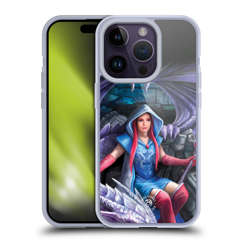 Anne Stokes Fantasy Characters Dragon Mage Throne Soft Gel Case for Apple iPhone 14 Pro & MagSafe