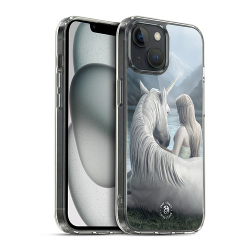 Anne Stokes Fantasy Characters Beyond Words Unicorn Soft Gel Case for Apple iPhone 15 & MagSafe