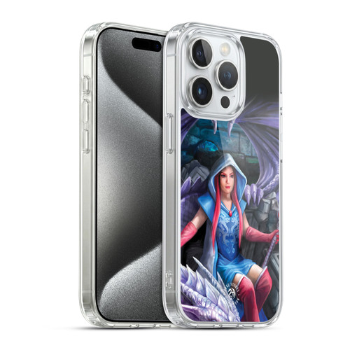 Anne Stokes Fantasy Characters Dragon Mage Throne Soft Gel Case for Apple iPhone 15 Pro & MagSafe