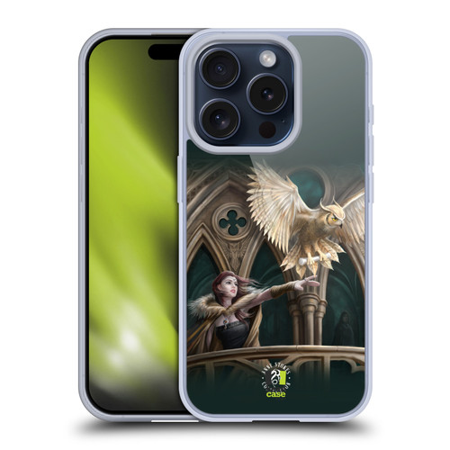 Anne Stokes Fantasy Characters Owl Messenger Soft Gel Case for Apple iPhone 15 Pro & MagSafe