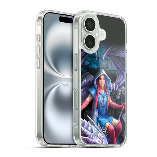 Anne Stokes Fantasy Characters Dragon Mage Throne Soft Gel Case for Apple iPhone 16 & MagSafe