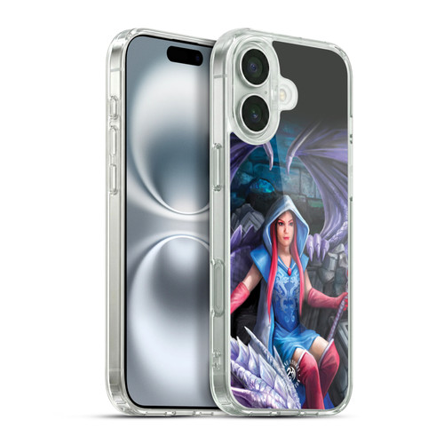 Anne Stokes Fantasy Characters Dragon Mage Throne Soft Gel Case for Apple iPhone 16 Plus & MagSafe