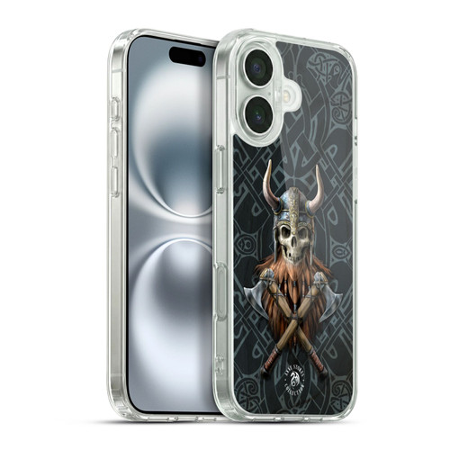 Anne Stokes Fantasy Collection Viking Skull Soft Gel Case for Apple iPhone 16 Plus & MagSafe