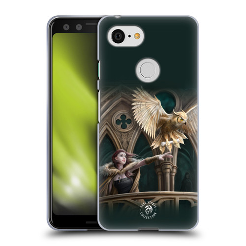 Anne Stokes Fantasy Characters Owl Messenger Soft Gel Case for Google Pixel 3