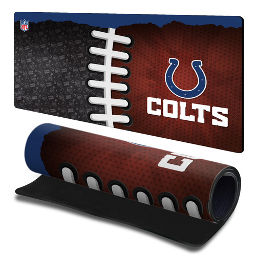 NFL Indianapolis Colts Football Patterns Gaming Office Desk PC Keyboard Mouse Mat Pad 23.62 x 11.81 x 0.12 inches (600 x 300 mm) - L