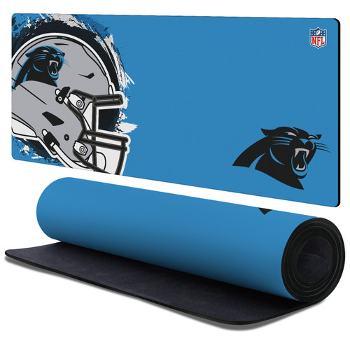 NFL Carolina Panthers Splatter Gaming Office Desk PC Keyboard Mouse Mat Pad 37.4 x 15.75 x 0.16 inches (900 x 400 mm) - XL