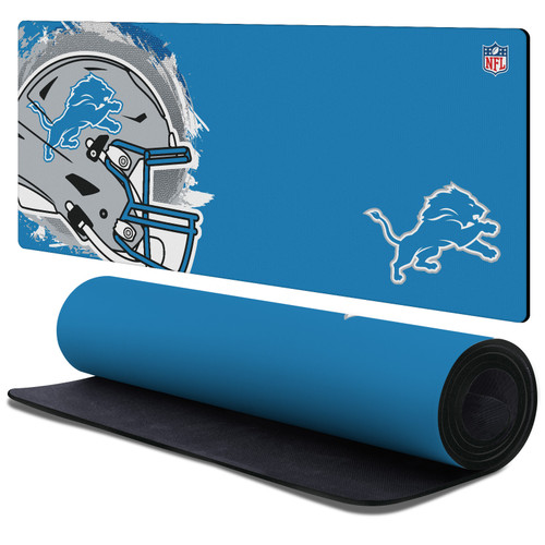 NFL Detroit Lions Splatter Gaming Office Desk PC Keyboard Mouse Mat Pad 37.4 x 15.75 x 0.16 inches (900 x 400 mm) - XL