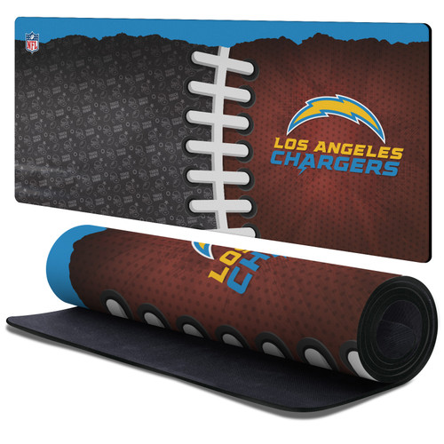 NFL Los Angeles Chargers Football Patterns Gaming Office Desk PC Keyboard Mouse Mat Pad 37.4 x 15.75 x 0.16 inches (900 x 400 mm) - XL