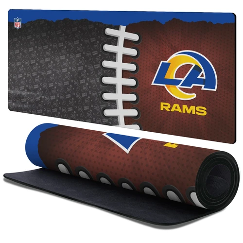 NFL Los Angeles Rams Football Patterns Gaming Office Desk PC Keyboard Mouse Mat Pad 37.4 x 15.75 x 0.16 inches (900 x 400 mm) - XL