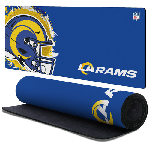 NFL Los Angeles Rams Splatter Gaming Office Desk PC Keyboard Mouse Mat Pad 37.4 x 15.75 x 0.16 inches (900 x 400 mm) - XL