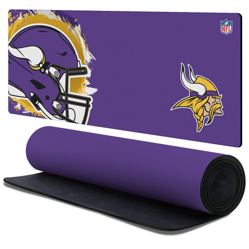 NFL Minnesota Vikings Splatter Gaming Office Desk PC Keyboard Mouse Mat Pad 37.4 x 15.75 x 0.16 inches (900 x 400 mm) - XL