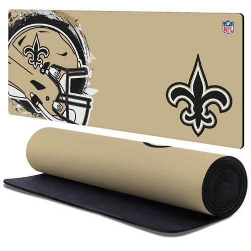 NFL New Orleans Saints Splatter Gaming Office Desk PC Keyboard Mouse Mat Pad 37.4 x 15.75 x 0.16 inches (900 x 400 mm) - XL