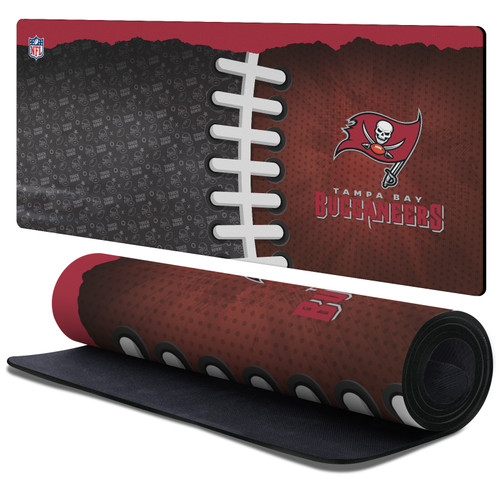 NFL Tampa Bay Buccaneers Football Patterns Gaming Office Desk PC Keyboard Mouse Mat Pad 37.4 x 15.75 x 0.16 inches (900 x 400 mm) - XL