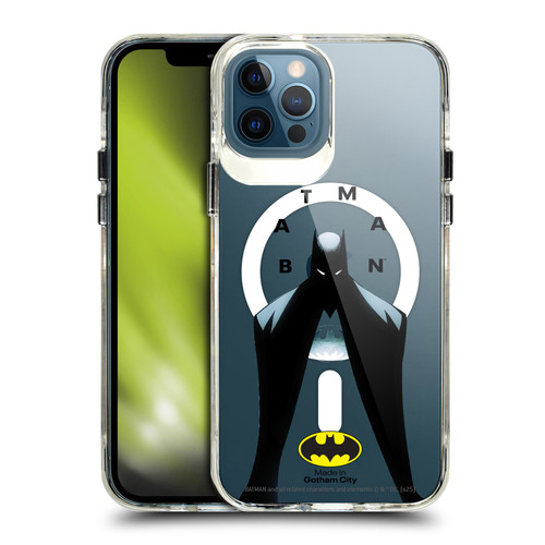 Batman DC Comics Logos and Comics Silhouette SHOCKPROOF BUMPER CASE COMPATIBLE WITH Apple iPhone 12 / iPhone 12 Pro & MAGSAFE