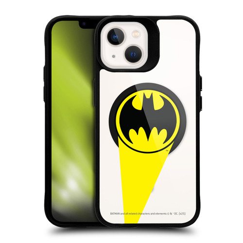 Batman DC Comics Logos and Comics Bat Signal BLACK SHOCKPROOF BUMPER CASE COMPATIBLE WITH Apple iPhone 13 & MAGSAFE