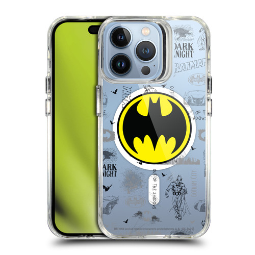 Batman DC Comics Logos and Comics Collage SHOCKPROOF BUMPER CASE COMPATIBLE WITH Apple iPhone 13 Pro & MAGSAFE