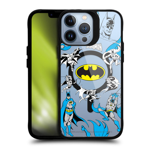 Batman DC Comics Logos and Comics Action BLACK SHOCKPROOF BUMPER CASE COMPATIBLE WITH Apple iPhone 13 Pro Max & MAGSAFE