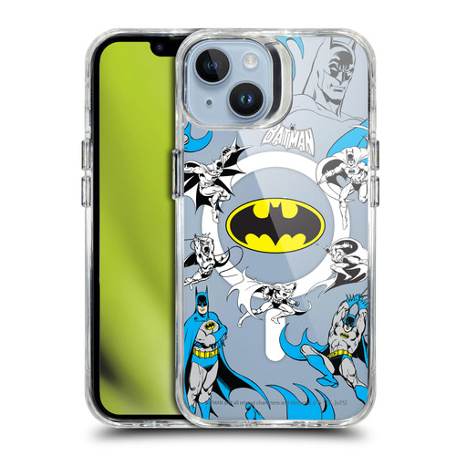 Batman DC Comics Logos and Comics Action SHOCKPROOF BUMPER CASE COMPATIBLE WITH Apple iPhone 14 & MAGSAFE