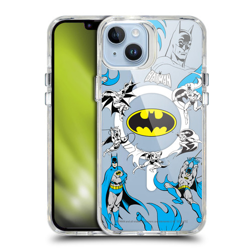 Batman DC Comics Logos and Comics Action SHOCKPROOF BUMPER CASE COMPATIBLE WITH Apple iPhone 14 Plus & MAGSAFE