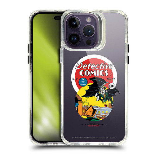 Batman DC Comics Logos and Comics First Appearance 1939 SHOCKPROOF BUMPER CASE COMPATIBLE WITH Apple iPhone 14 Pro Max & MAGSAFE
