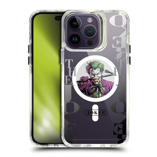 Batman DC Comics Logos and Comics Joker SHOCKPROOF BUMPER CASE COMPATIBLE WITH Apple iPhone 14 Pro Max & MAGSAFE