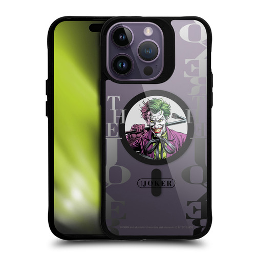Batman DC Comics Logos and Comics Joker BLACK SHOCKPROOF BUMPER CASE COMPATIBLE WITH Apple iPhone 14 Pro Max & MAGSAFE