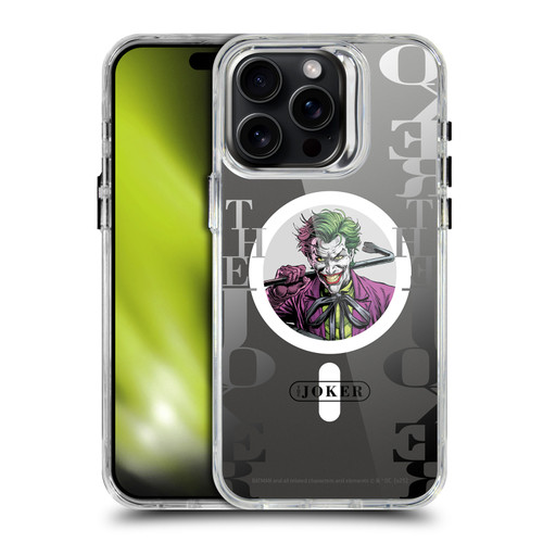 Batman DC Comics Logos and Comics Joker SHOCKPROOF BUMPER CASE COMPATIBLE WITH Apple iPhone 15 Pro Max & MAGSAFE