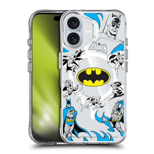 Batman DC Comics Logos and Comics Action SHOCKPROOF BUMPER CASE COMPATIBLE WITH Apple iPhone 16 & MAGSAFE