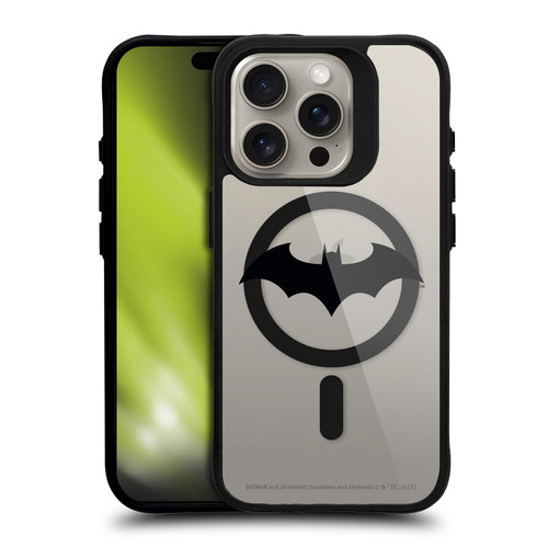 Batman DC Comics Logos and Comics Hush Collage BLACK SHOCKPROOF BUMPER CASE COMPATIBLE WITH Apple iPhone 15 Pro & MAGSAFE
