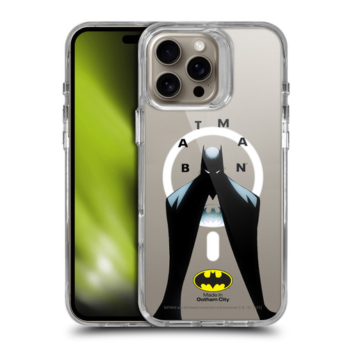 Batman DC Comics Logos and Comics Silhouette SHOCKPROOF BUMPER CASE COMPATIBLE WITH Apple iPhone 16 Pro Max & MAGSAFE