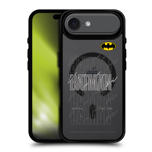 Batman DC Comics Logos and Comics Bold BLACK SHOCKPROOF BUMPER CASE COMPATIBLE WITH Apple iPhone 17 Air & MAGSAFE