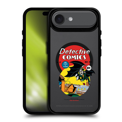 Batman DC Comics Logos and Comics First Appearance 1939 BLACK SHOCKPROOF BUMPER CASE COMPATIBLE WITH Apple iPhone 17 Air & MAGSAFE